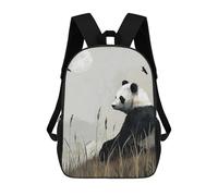 sinyumoney Panda in Tall Grass Sacs À Dos Scolaires Pour Enfants, Sac D'école Imprimé En 3D Pour Garçons, Élèves Du Primaire Et Du Collège 17inch