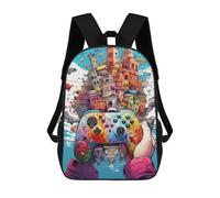 sinyumoney Panda Observing The Stars Sac à dos d'écolier avec grande capacité pour garçons, filles, adultes et adolescents, Manette de jeu Cityscape, 17"