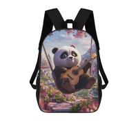 sinyumoney Panda Playing Guitar Sac À Dos, Cartable Imprimé En 3D, Sac À Goûter, Sac À Dos De Voyage, Sac À Dos Entre Amis, Sac À Dos Scolaire Pour Filles Et Garçons 17inch