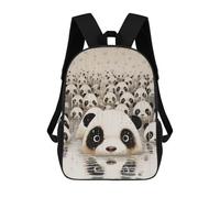 sinyumoney Panda Rain Animals Art Sac À Dos Enfant, Cartable Imprimé En 3D Pour Garçons Et Adolescents 17inch