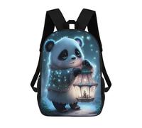 sinyumoney Panda with Lantern in Forest Sacs À Dos Pour Enfants, Cartables 3D Personnalisés Pour Garçons Et Filles, Grands Sacs À Dos Scolaires Décontractés 17inch