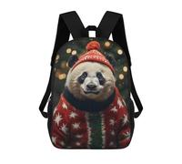 sinyumoney Pandas Cozy Christmas Sac À Dos Enfant Fille 3D, Sac D'école, Sac À Dos Pour Tout-petits, Sac À Dos Décontracté, Sac À Livres Tendance 17inch