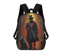 sinyumoney Papa Legba And His Dog Sac À Dos Imprimé En 3D, Sac D'école Décontracté Et Tendance Pour Enfants, Sac D'école Pour Garçons, Collégiens 17inch
