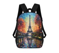 sinyumoney Paris Art Eiffel Tower Sac À Dos Imprimé En 3D Pour Garçons, Sac D'école Grande Capacité, Sac De Voyage, Sac À Livres, Sac D'école Pour Garçons, Mochila 17inch