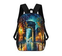sinyumoney Paris in Color Sac À Dos Imprimé 3D Pour Enfants, Sac À Dos Léger Pour Écoliers Et Écoliers, Sac À Goûter Pour La Crèche 17inch