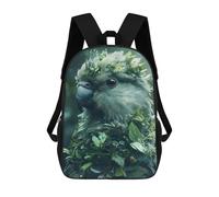 sinyumoney Parrot Covered in Plants And Leaves Sac À Dos Léger Et Décontracté Pour La Journée, Idéal Pour L'école, Pour Adolescents, Filles, Garçons, Femmes Et Hommes 17inch