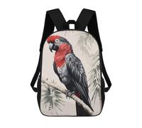 sinyumoney Parrot Japanese Painting Sacs À Dos Pour Enfants, Cartables Imprimés En 3D, Sacs À Dos Pour Élèves Du Primaire Et Du Collège (garçons Et Filles) 17inch