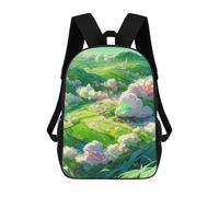 sinyumoney Pastoral Clouds And Green Fields Sac À Dos Enfant, Cartable, Sacs À Dos Scolaires Imprimés En 3D Pour Élèves Du Primaire Et Du Collège, Cadeau D'anniversaire Pour Adolescents 17inch