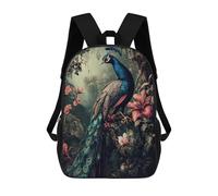 sinyumoney Peacock in Tropical Jungle Sacs À Dos Pour Enfants, Sac À Dos Scolaire Imprimé En 3D Pour Enfants, Sac À Dos De Voyage, Sac À Livres Pour Enfants 17inch Sac D'école