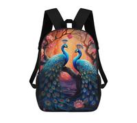 sinyumoney Peacock Paradise Fantasy Artwork Sacs À Dos Pour Enfants, Sac À Dos Scolaire Imprimé En 3D Pour Enfants, Sac À Dos De Voyage, Sac À Livres Pour Enfants 17inch Sac D'école