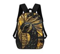sinyumoney Peacock Stained Glass Sac À Dos, Cartable Imprimé En 3D, Sac À Goûter, Sac À Dos De Voyage, Sac À Dos Entre Amis, Sac À Dos Scolaire Pour Filles Et Garçons 17inch