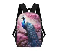 sinyumoney Peacock with Cherry Blossoms Sacs À Dos Pour Enfants, Sac À Dos Scolaire Imprimé En 3D Pour Enfants, Sac À Dos De Voyage, Sac À Livres Pour Enfants 17inch Sac D'école