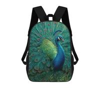 sinyumoney Peacock with Spread Feathers 17inch Sacs À Dos Scolaires Imprimés En 3D - Sacs À Dos Tendance Pour Garçons Du Primaire Et Du Collège