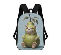 sinyumoney Pear Cat Funny Sac À Dos Enfant Tendance Et Amusant, Sac À Dos Pour Garçons Et Adolescents, Sac D'école Imprimé En 3D Pour Garçons 17inch