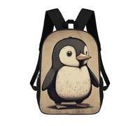 sinyumoney Penguin Cartoon Animal Sac À Dos Scolaire Pour Enfants, Sac D'école Imprimé En 3D, Sac D'école Tendance Pour Garçons, Élèves Du Primaire Et Du Collège 17inch