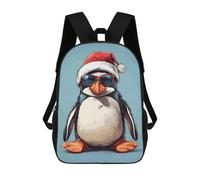sinyumoney Penguin Christmas Sac À Dos Imprimé En 3D Pour Enfants, Sac D'école Grande Capacité, Sac De Voyage, Sac À Livres, Sac À Dos Scolaire Pour Enfants 17inch