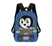 sinyumoney Penguin Gamer Sac À Dos Imprimé En 3D Pour Enfants, Sac À Dos Scolaire, Sac À Dos De Voyage Pour Enfants, Sac À Livres Grande Capacité, Sac À Dos Pour Enfants 17inch
