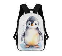 sinyumoney Penguin Watercolor Birds Sac À Dos, Cartable Imprimé En 3D, Sac À Goûter, Sac À Dos De Voyage, Sac À Dos Entre Amis, Sac À Dos Scolaire Pour Filles Et Garçons 17inch