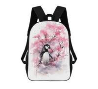 sinyumoney Penguin Watercolor Sacs À Dos 17 Pouces Pour Enfants, Sacs D'école Imprimés En 3D Pour Élèves Du Primaire Et Du Collège, Garçons Et Filles