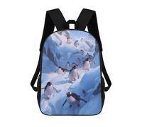 sinyumoney Penguin Winter Wonderland Sac À Dos Enfant, Cartable Pour Garçons Et Adolescents, Sac À Dos De Voyage, Sac À Dos Scolaire, Sac À Livres 17inch