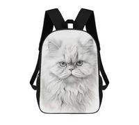 sinyumoney Persian Cat Pencil Drawing 17inch Sacs À Dos Scolaires Imprimés En 3D - Sacs À Dos Tendance Pour Garçons Du Primaire Et Du Collège