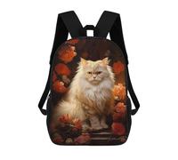 sinyumoney Persian Cat Portrait 17inch Sac À Dos Scolaire Imprimé En 3D Pour Enfants, Style Décontracté Et Tendance, Idéal Pour Les Voyages Et Les Études.