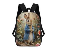sinyumoney Peter Rabbit in A Garden Sac À Dos Scolaire Pour Enfants Imprimé En 3D, Idéal Pour Les Voyages Et Les Lectures, Pour Les Garçons Et Les Élèves Du Primaire 17inch