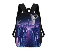 sinyumoney Phantom Night City Sac À Dos Enfant, Cartable, Sacs À Dos Scolaires Imprimés En 3D Pour Élèves Du Primaire Et Du Collège, Cadeau D'anniversaire Pour Adolescents 17inch