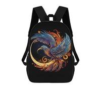 sinyumoney Phoenix 4 Sac À Dos Enfant Fille 3D, Sac D'école, Sac À Dos Pour Tout-petits, Sac À Dos Décontracté, Sac À Livres Tendance 17inch