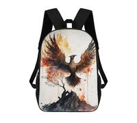 sinyumoney Phoenix from The Ashes Sac À Dos Scolaire Enfant Tendance Et Décontracté, Sac À Dos Imprimé En 3D Pour Garçon, Grand Sac À Dos 17inch