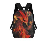 sinyumoney Phoenix Oil Painting Sacs À Dos Scolaires Pour Enfants, Sac D'école Imprimé En 3D Pour Garçons, Élèves Du Primaire Et Du Collège 17inch