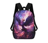 sinyumoney Phoenix Rise Mythical Artwork -3 Sacs À Dos, Sac À Dos Enfant, Sac D'école, Sac À Dos De Voyage Imprimé En 3D, Accessoire De Mode, Sac À Dos Imperméable Pour Enfants 17inch