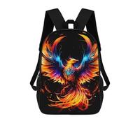 sinyumoney Phoenix Rising Artwork -2 Sac À Dos Enfant, Cartable, Sac D'école, Motif Dessin Animé 3D, Sac Pour Ordinateur Portable, Pour Garçons Et Filles 17inch