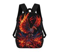 sinyumoney Phoenix Rising Artwork -4 Sac À Dos Scolaire Pour Enfants, Imprimé En 3D, Tendance Et Décontracté, Pour Garçons, Élèves Du Primaire Et Du Collège 17inch