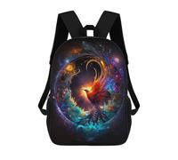 sinyumoney Phoenix Rising Cosmic Artwork Sacs À Dos Scolaires Pour Enfants, Sac D'école Imprimé En 3D Pour Garçons, Élèves Du Primaire Et Du Collège 17inch