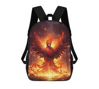 sinyumoney Phoenix Rising Firebird Artwork Sac À Dos Scolaire Pour Enfants, Imprimé En 3D, Tendance Et Décontracté, Pour Garçons, Élèves Du Primaire Et Du Collège 17inch