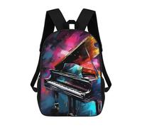 sinyumoney Piano Artwork Sac À Dos, Cartable Imprimé En 3D, Sac À Goûter, Sac À Dos De Voyage, Sac À Dos Entre Amis, Sac À Dos Scolaire Pour Filles Et Garçons 17inch