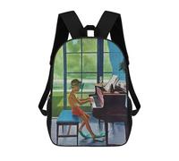 sinyumoney Piano Diver Sac À Dos Imprimé En 3D Pour Enfants, Sac À Dos Scolaire, Sac À Dos De Voyage Pour Enfants, Sac À Livres Grande Capacité, Sac À Dos Pour Enfants 17inch