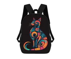 sinyumoney Picasso Cat 17inch Sac À Dos Scolaire Imprimé En 3D Pour Enfants, Style Décontracté Et Tendance, Idéal Pour Les Voyages Et Les Études.