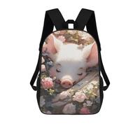sinyumoney Piglet in Flower Garden -2 Sacs À Dos Imprimés En 3D Pour Enfants, Sacs D'école Tendance Pour Garçons, Élèves Du Primaire Et Du Collège 17inch