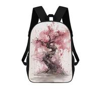 sinyumoney Pink Cherry Tree Sacs À Dos Scolaires Pour Enfants, Sac D'école Tendance, Sac D'école Imprimé En 3D Pour Garçons, Élèves Du Primaire Et Du Collège 17inch