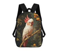 sinyumoney Pink Cockatoo in Tropical Setting Sac À Dos, Cartable Imprimé En 3D, Sac À Goûter, Sac À Dos De Voyage, Sac À Dos Entre Amis, Sac À Dos Scolaire Pour Filles Et Garçons 17inch