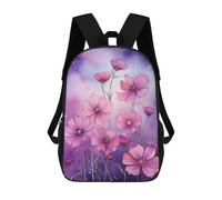 sinyumoney Pink Cosmos Flowers in Galaxy Sac À Dos Scolaire Pour Enfants Imprimé En 3D, Idéal Pour Les Voyages Et Les Lectures, Pour Les Garçons Et Les Élèves Du Primaire 17inch