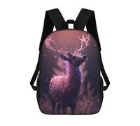 sinyumoney Pink Fantasy Deer Glow Sac À Dos Imprimé En 3D, Sac D'école Décontracté Et Tendance Pour Enfants, Sac D'école Pour Garçons, Collégiens 17inch