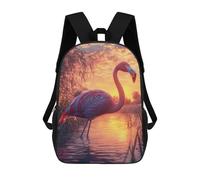 sinyumoney Pink Flamingo Sunset 17inch Sacs À Dos Scolaires Imprimés En 3D - Sacs À Dos Tendance Pour Garçons Du Primaire Et Du Collège