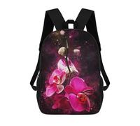 sinyumoney Pink Flowers Sac À Dos Scolaire, Sac À Dos Pour Garçons Et Adolescents, Cadeau, Sac À Dos Imprimé En 3D, Sac À Dos Scolaire, Sac À Livres 17inch