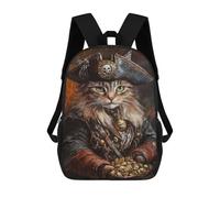 sinyumoney Pirate Cat Treasure Chest-31 17inch Sac À Dos Scolaire Imprimé En 3D Pour Enfants, Style Décontracté Et Tendance, Idéal Pour Les Voyages Et Les Études.