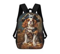 sinyumoney Pirate Dog Treasure Chest-24 Sacs À Dos Pour Enfants, Sac À Dos Scolaire Imprimé En 3D Pour Enfants, Sac À Dos De Voyage, Sac À Livres Pour Enfants 17inch Sac D'école