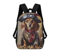 sinyumoney Pirate Dog Treasure Chest-37 Sac À Dos Scolaire Pour Enfants, 43 Cm (17 Pouces), Imprimé En 3D, Pour Garçons, Élèves Du Primaire Et Du Collège