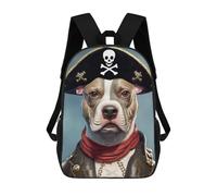sinyumoney Pirate Pit Bull Sacs À Dos Scolaires Pour Enfants, Sac D'école Imprimé En 3D Pour Garçons, Élèves Du Primaire Et Du Collège 17inch